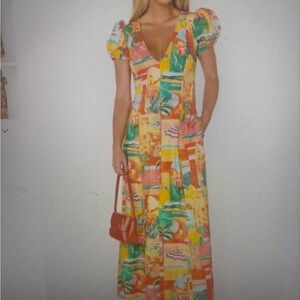 Show Me Your MuMu Vibrant Multicolor Maxi Dress Winnie Maxi worn once.